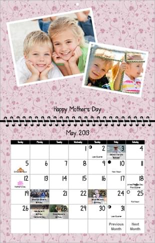 mother's-day photo calendars