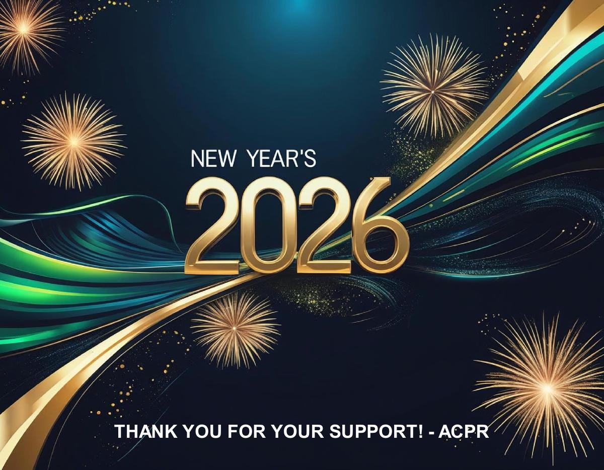 ACPR 2026 CALENDAR