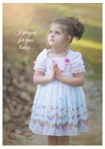 Addi's Journey Card - I prayed for you today