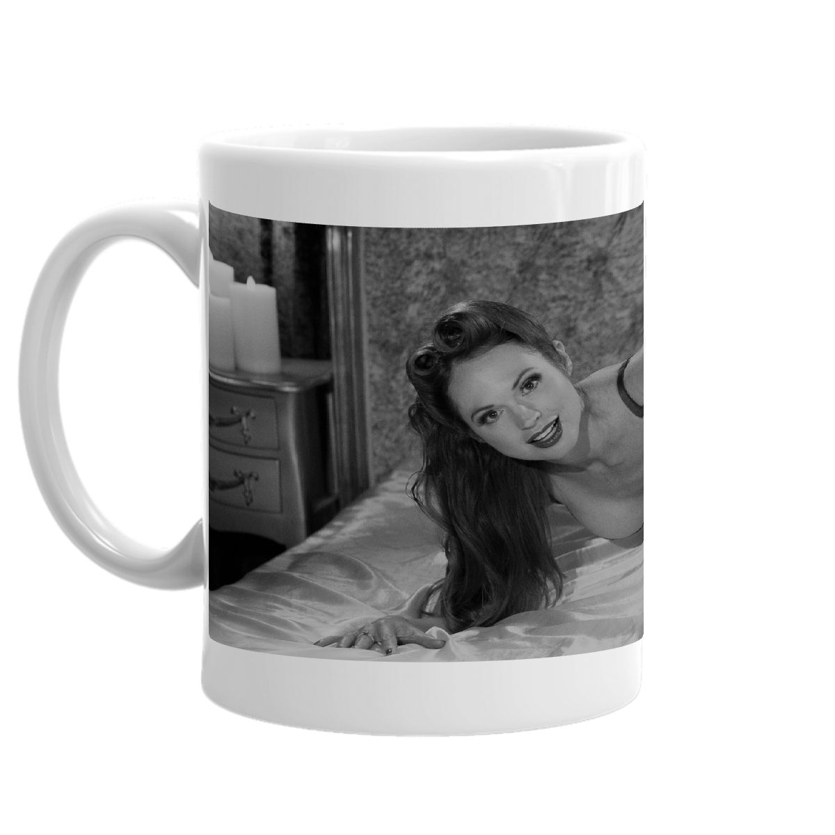 Vintage Pinup Black and White Coffee Mug