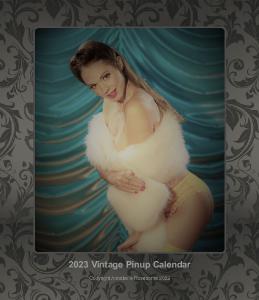 Vintage Pinup CD Case Calendar Antique Effect