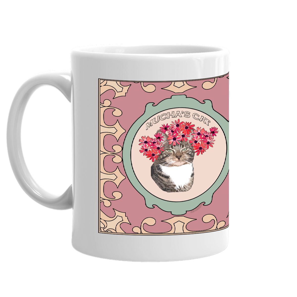 Mucha's Cat coffee mug