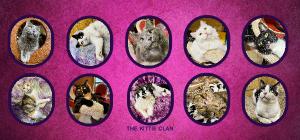 KITTIE CLAN DESK CALENDAR 18-MONTH