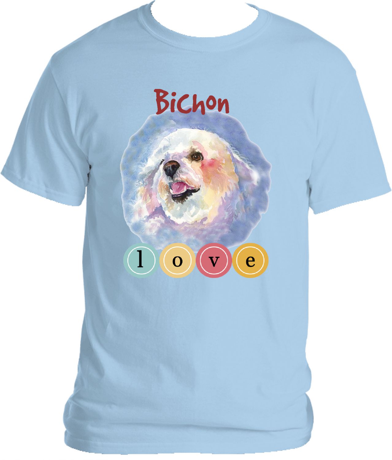 Bichon Love Tee Shirt (BLUE).
