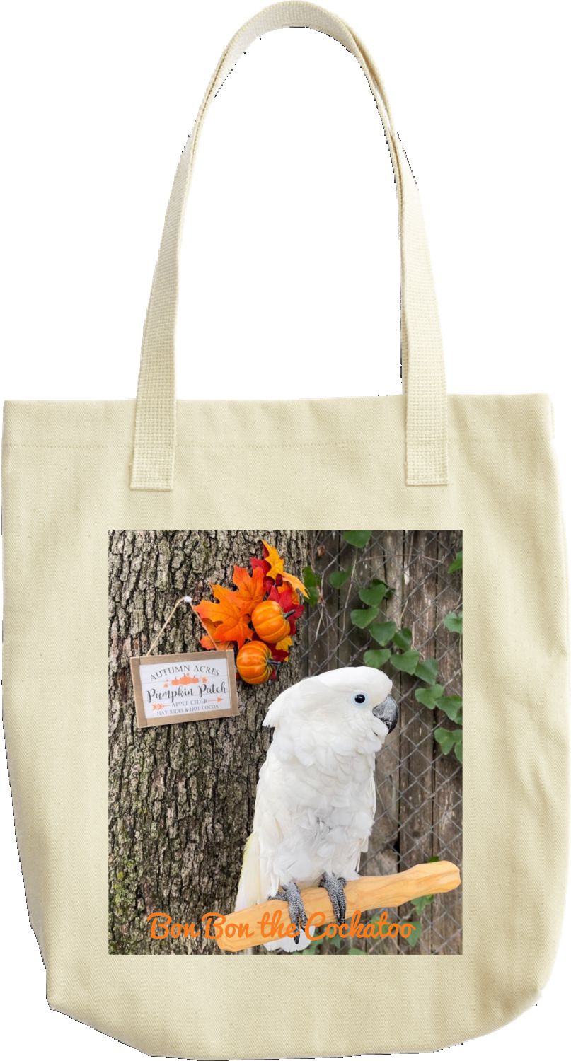 Bon Bon the Cockatoo Fall Tote Bag