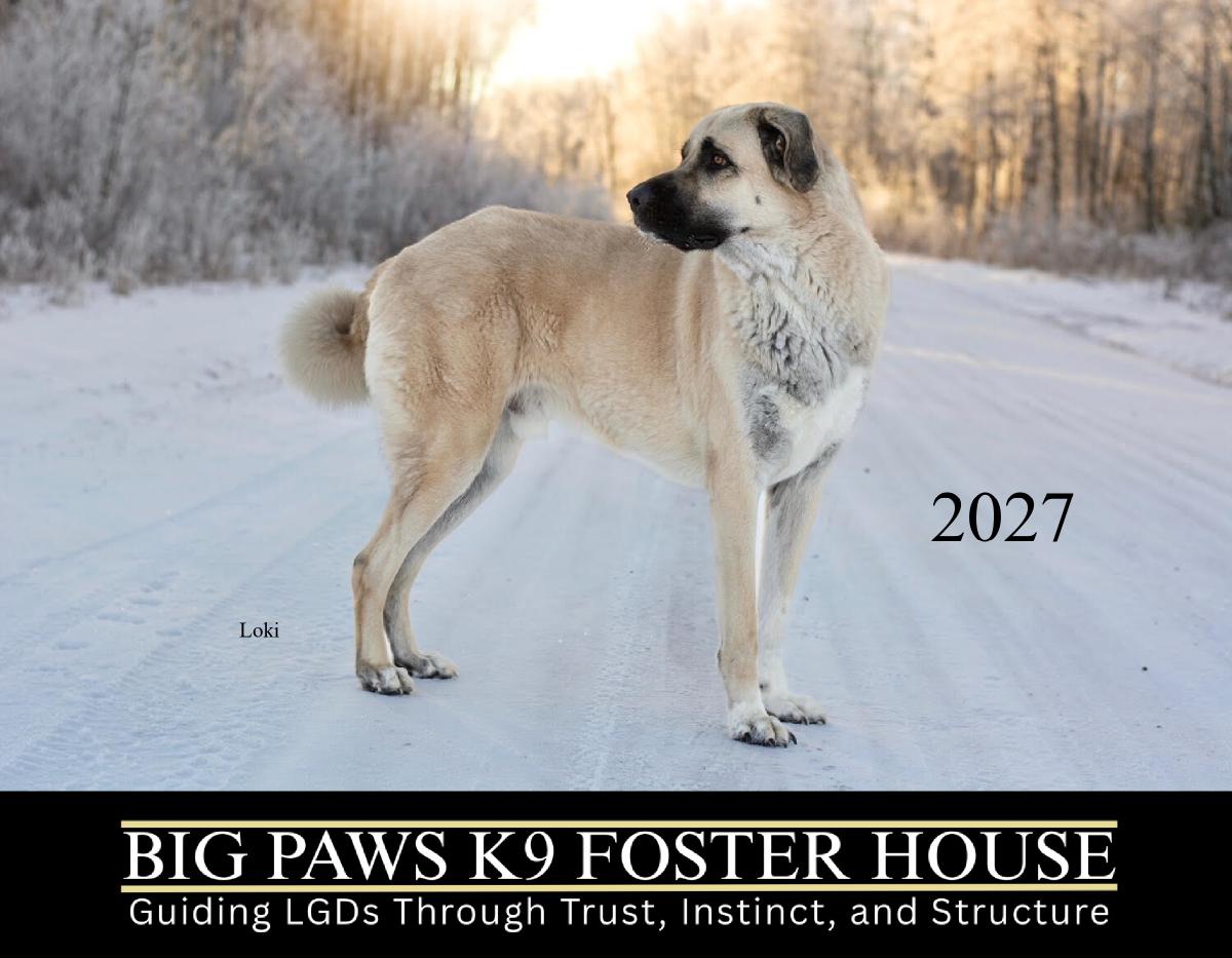 Big Paws K9 Foster House 2027 Calendar