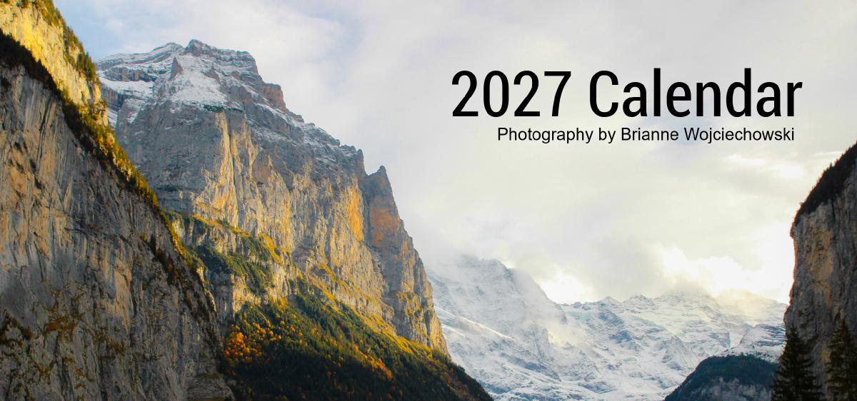 2027 Desk Calendar by BriWojPhoto