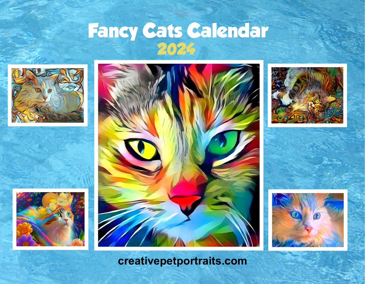 Fancy Cats Calendar 2024