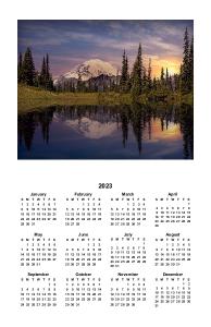 Mt Rainier Poster calendar