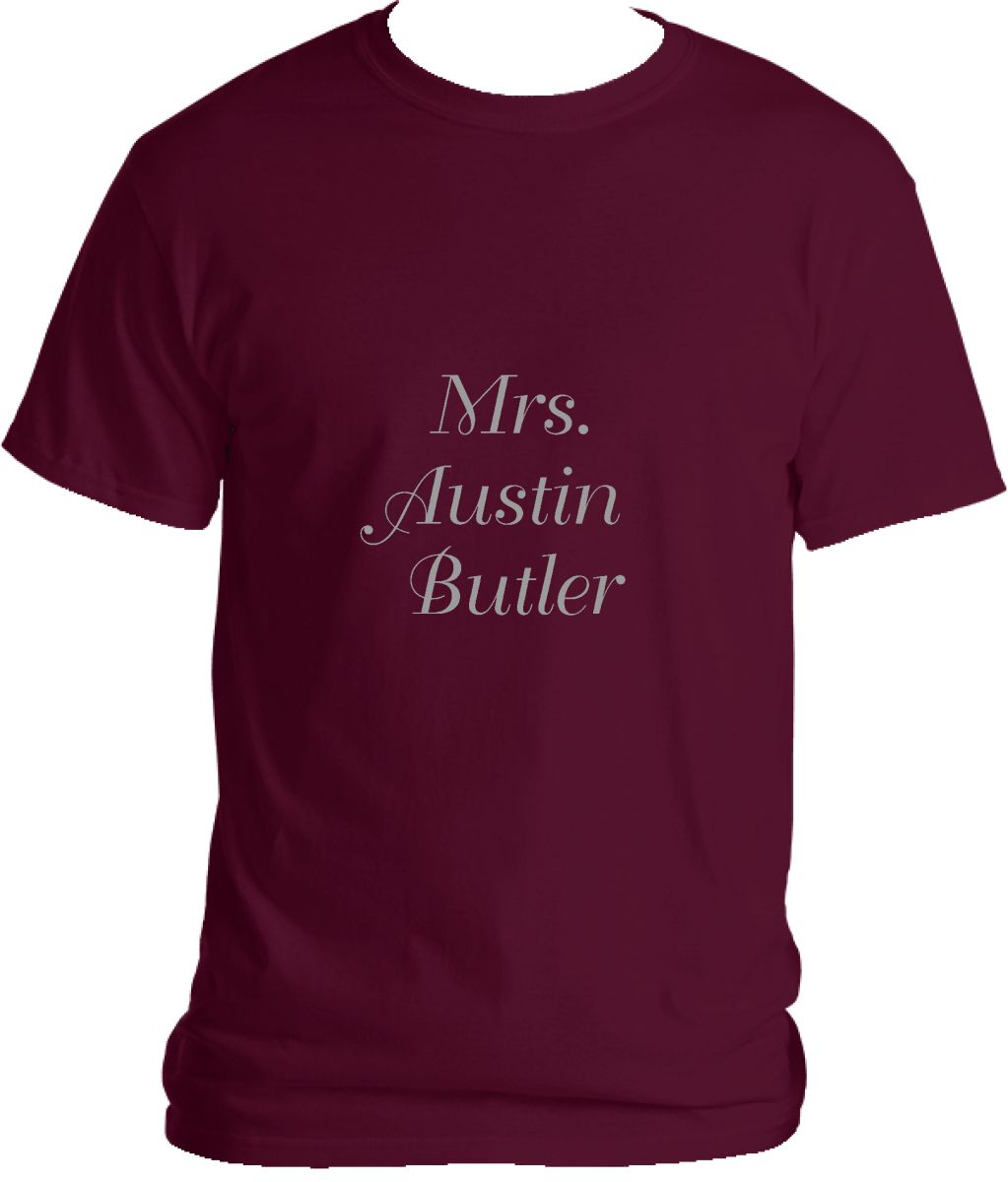 Mrs. Austin Butler Shirt Maroon