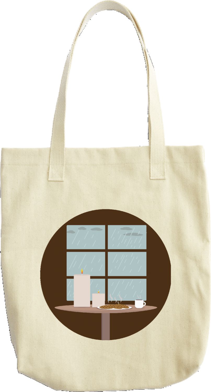 A cozy rainy day || Tote Bag