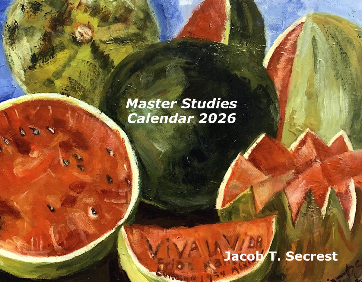 Master Studies 2026 Calendar