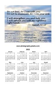 012 Isaiah 41:10 Poster Calendar