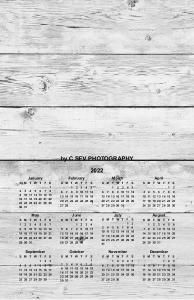 014 2022 Farmhouse Gray Poster Calendar