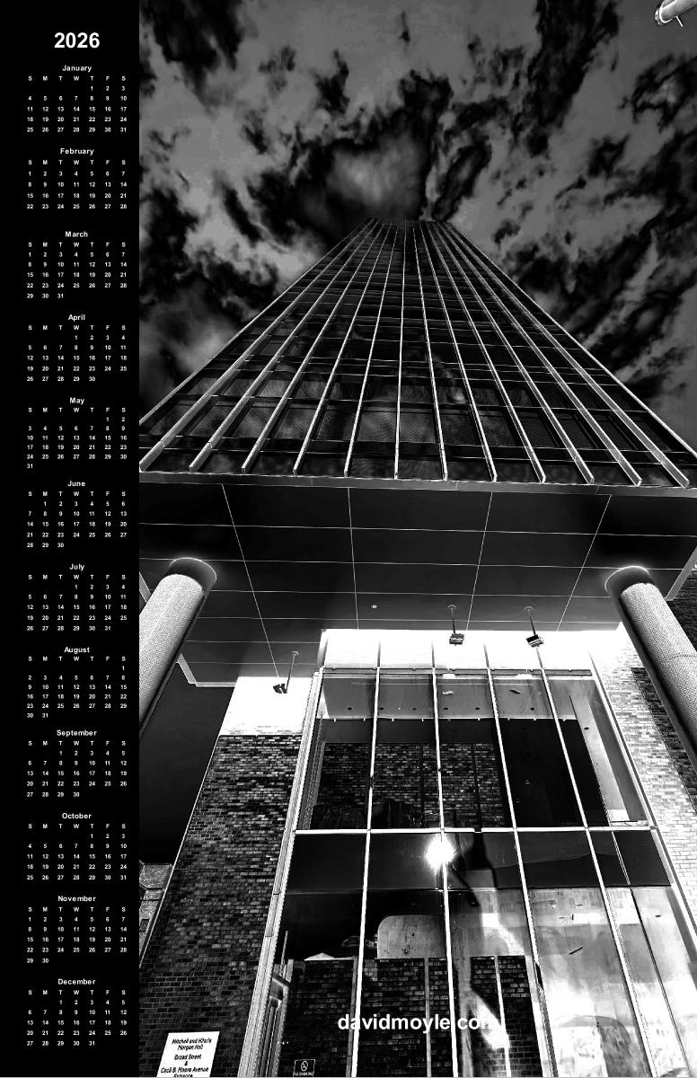 Abstract Architecture Calendar Dark Version