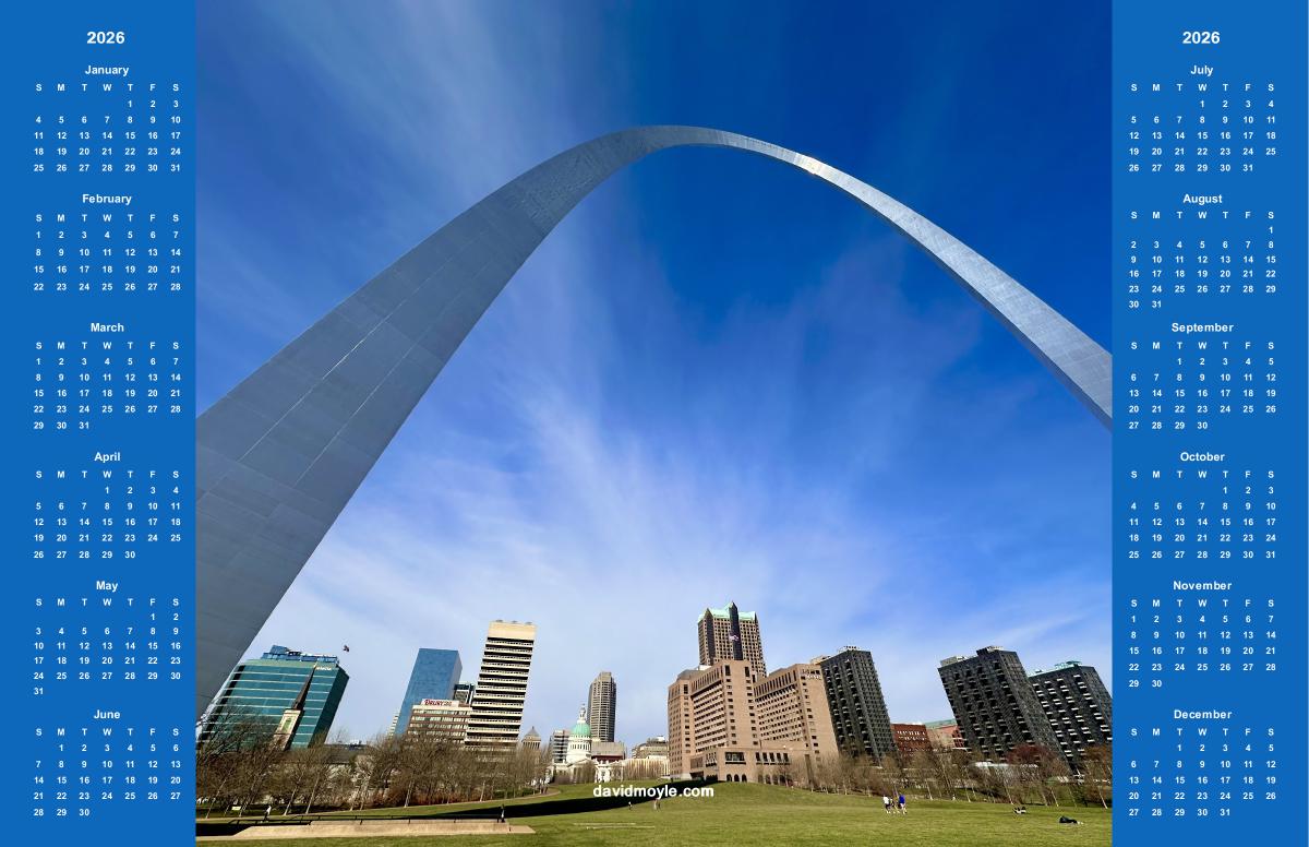 Saint Louis Arch and City Poster Calendar