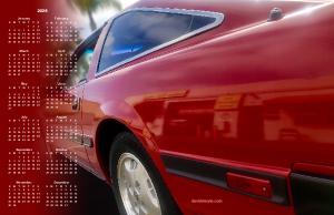 80s Sports Car Poster Calendar