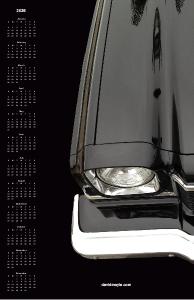 1970s Classic Black Car Poster Calendar