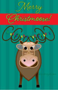 Moose Christmas Poster