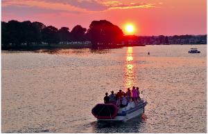 Boating on the Danvers River at Sunset