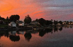Salter's Point and the Danvers River at Sunset