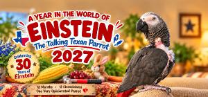 Einstein Parrot 2027 Desk Calendar