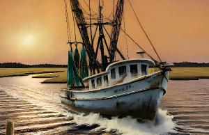 Shrimp Boat Poster