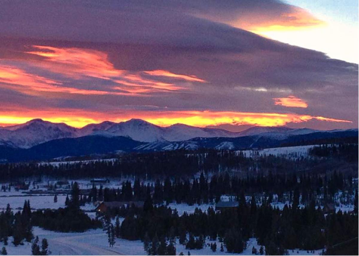 Colorado Mountain Sunset Scene