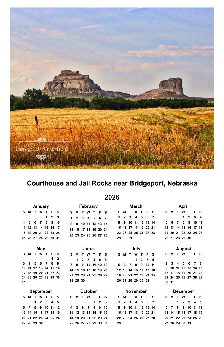 Courthouse and Jail Rocks Poster Calendar