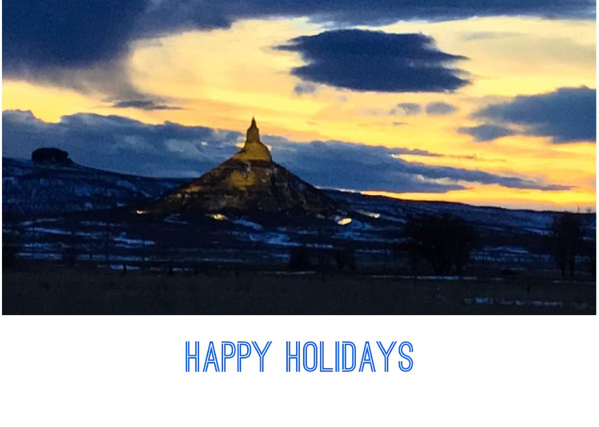 Happy Holidays Chimney Rock Card