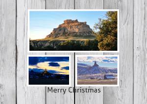 Merry Christmas Western Nebraska Landmarks Card