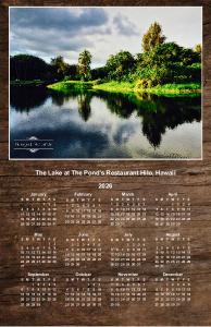 Pond's Lake Hilo, HI Poster Calendar
