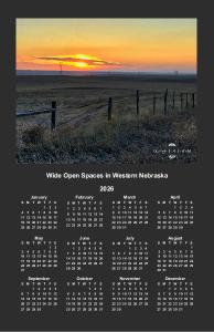 Wide Open Spaces Western Nebraska Poster Calendar