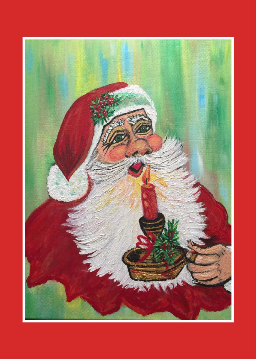 Old Fashioned Santa Christmas Cards
