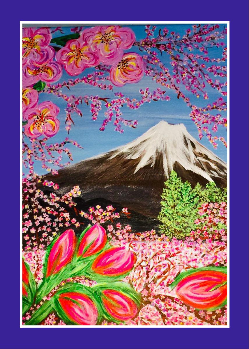 Mt Fuji in Cherry Blossom Spring