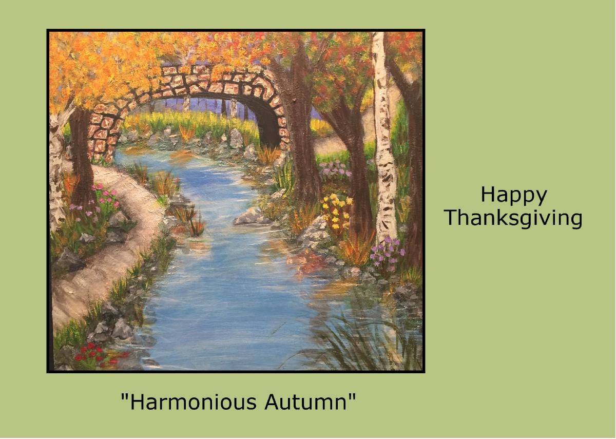 Thanksgiving Card Harmonious Autumn