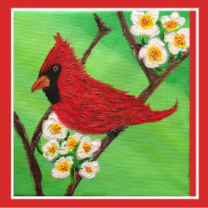 Red Cardinal Holiday CARD