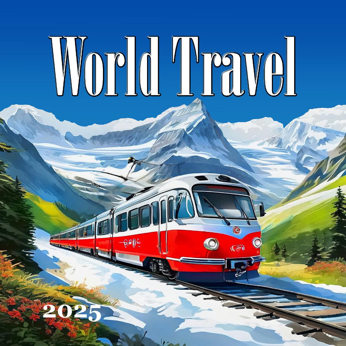 2025 World Travel SQ Wall Calendar