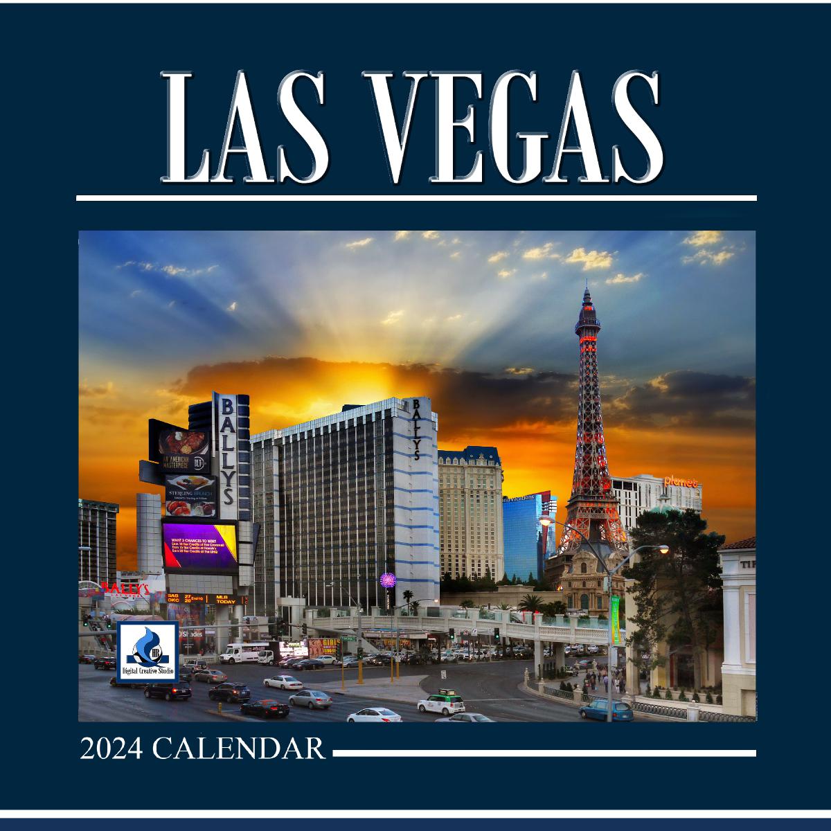 2024 Las Vegas  SQ Wall Calendar