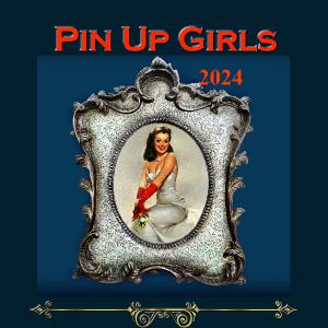2024 Vintage Pin-up Girls Framed Wall Calendar