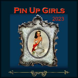 2023 Vintage Pin-up Girls Framed Wall Calendar