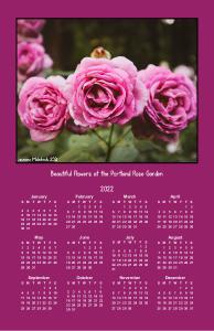 Three Flowers 2022 Calendar