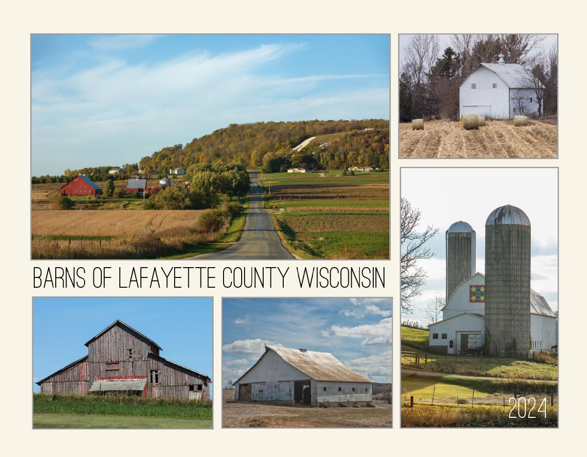 Wall Calendar-Lafayette County Wisconsin Barns