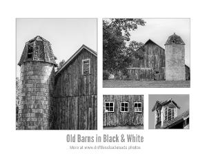 Old Barns In Black and White