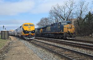 Amtrak Floridian and CSX at Alexandria
