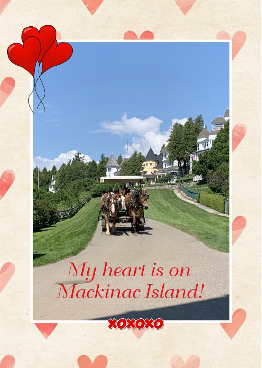 My heart is on Mackinac Island photo card