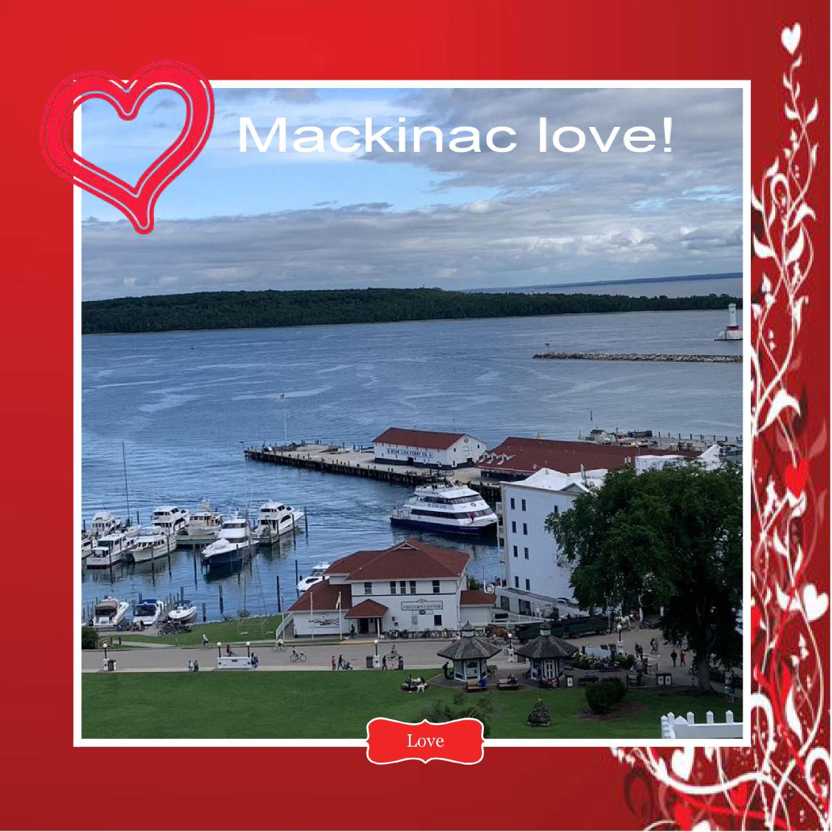 Mackinac Island Love Card