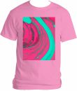 pink and blue swirls T-shirt