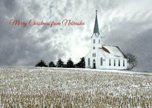 Nebraska Christmas Card  Buffalo County Church