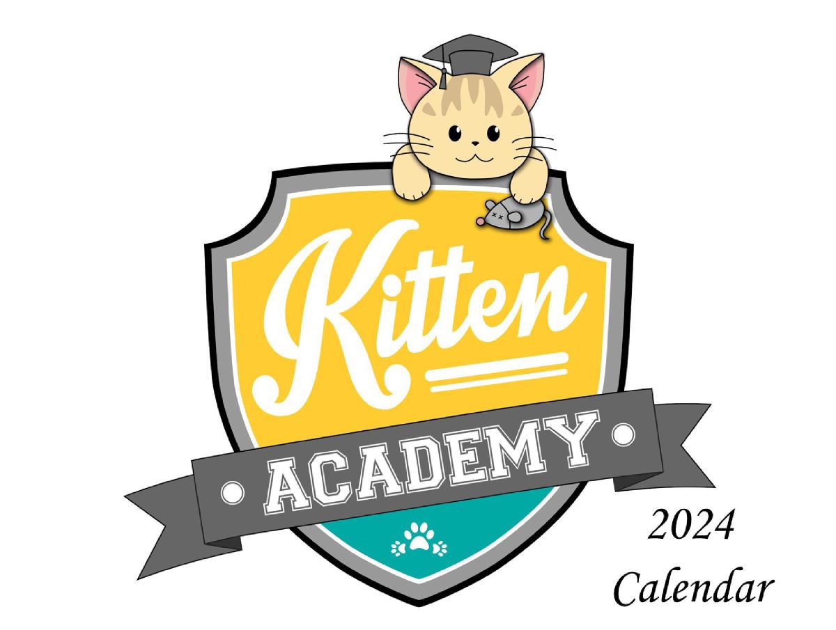 2024 Kitten Academy Wall Calendar